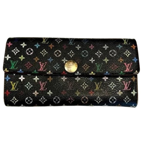 Louis Vuitton SARAH Black and Multicolor Monogram Wallet - Picture 1 of 16